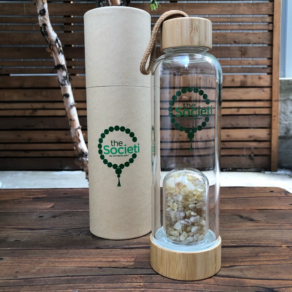 Citrine Crystal Elixir Water Bottle